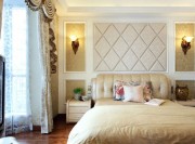 典雅大气欧式风格100平米复式卧室背景墙装修效果图