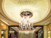 欧式古典奢华240平米别墅餐厅吊顶装修效果图