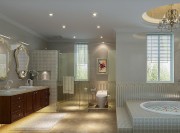 欧式大气华丽300平米别墅卫生间浴室柜装修效果图