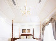 奢华精致欧式风格200平米别墅卧室背景墙装修效果图