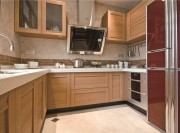 中式古典混搭100平米二居室厨房橱柜装修效果图