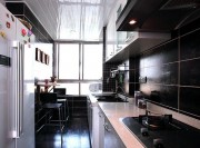 质朴混搭中式风格90平米二居室厨房橱柜装修效果图