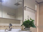 原木色中式风格80平米二居室卫生间浴室柜装修效果图