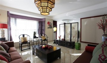 中式精美雅致90平米二居室装修效果图