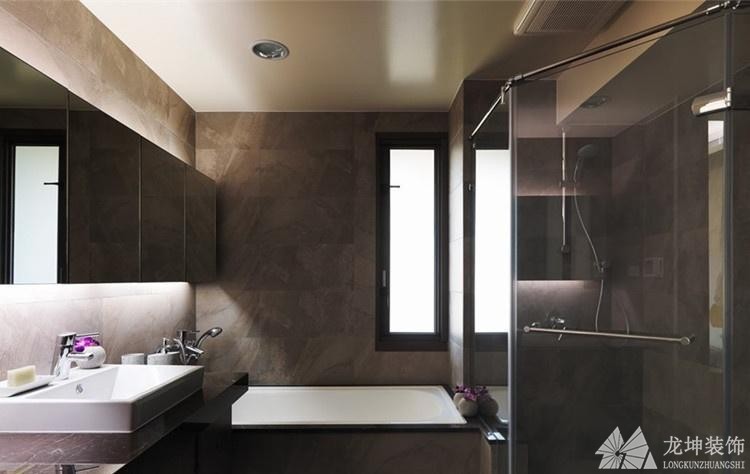 中式紧密连贯90平米二居室卫生间浴室柜装修效果图