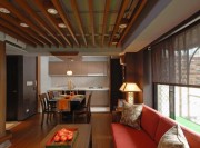 中式禅文化80平米二居室餐厅吊顶装修效果图