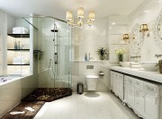 典雅沉稳中式130平米三居室卫生间浴室柜装修效果图