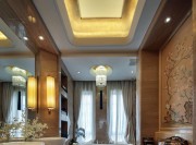 中式古色雅致130平米三居室卫生间浴室柜装修效果图