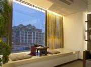 深沉韵味中式风格110平米三居室客厅飘窗装修效果图