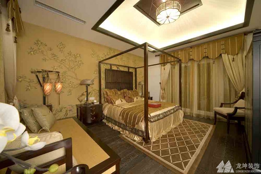 古典精致中式风格130平米四居室卧室装修效果图