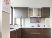 宁静淡雅中式风格100平米三居室厨房橱柜装修效果图