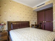中式传统雅致100平米三居室卧室背景墙装修效果图