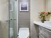 宁静淡雅中式风格100平米三居室卫生间浴室柜装修效果图