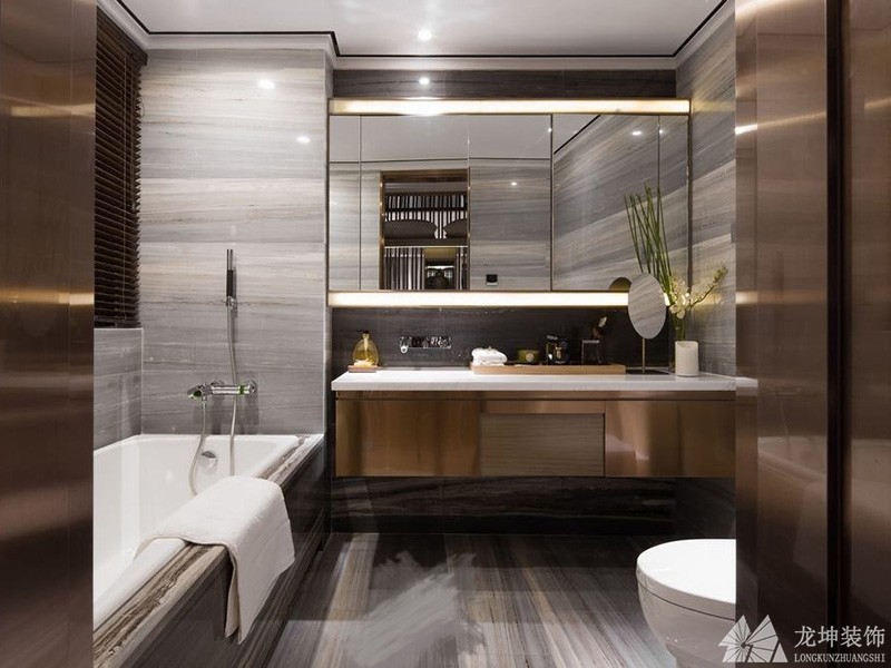 华丽宁静中式风格140平米四居室卫生间浴室柜装修效果图