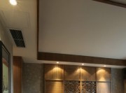 质朴木质中式风格120平米复式卧室背景墙装修效果图