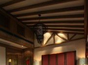 质朴木质中式风格120平米复式卧室吊顶装修效果图