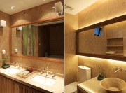 雅致现代中式风格100平米复式卫生间浴室柜装修效果图