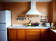 经典华美中式风格200平米别墅厨房橱柜装修效果图