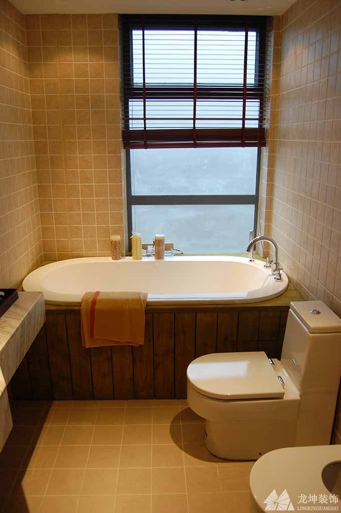 中式雅致淡雅200平米别墅卫生间浴室柜装修效果图
