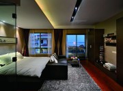 酷炫新中式风格260平米别墅卧室装修效果图