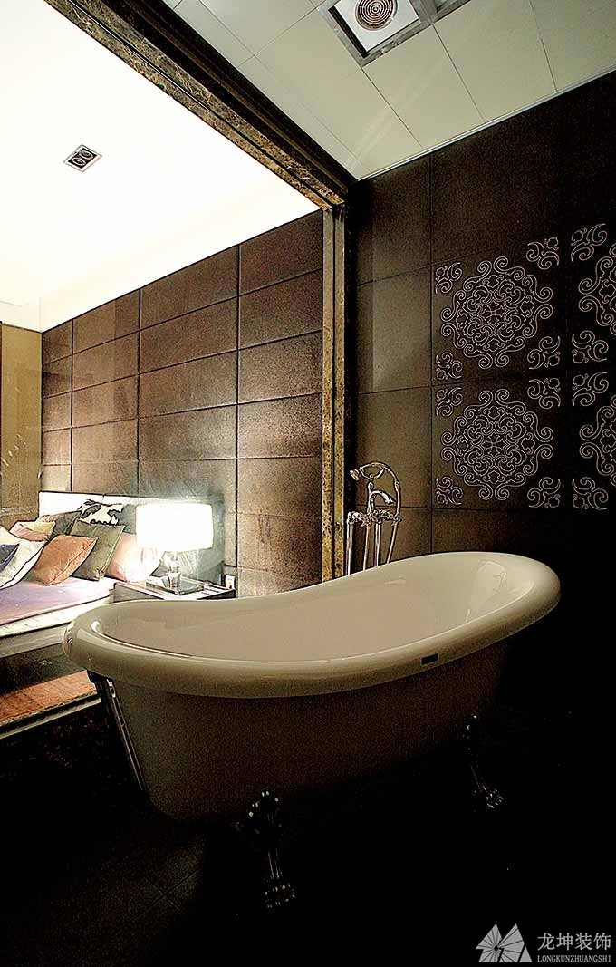 中式文雅气质240平米别墅卫生间浴室柜装修效果图