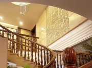 大气典雅中式400平米别墅客厅楼梯装修效果图
