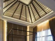 文雅艺术中式风格300平米别墅卧室吊顶装修效果图