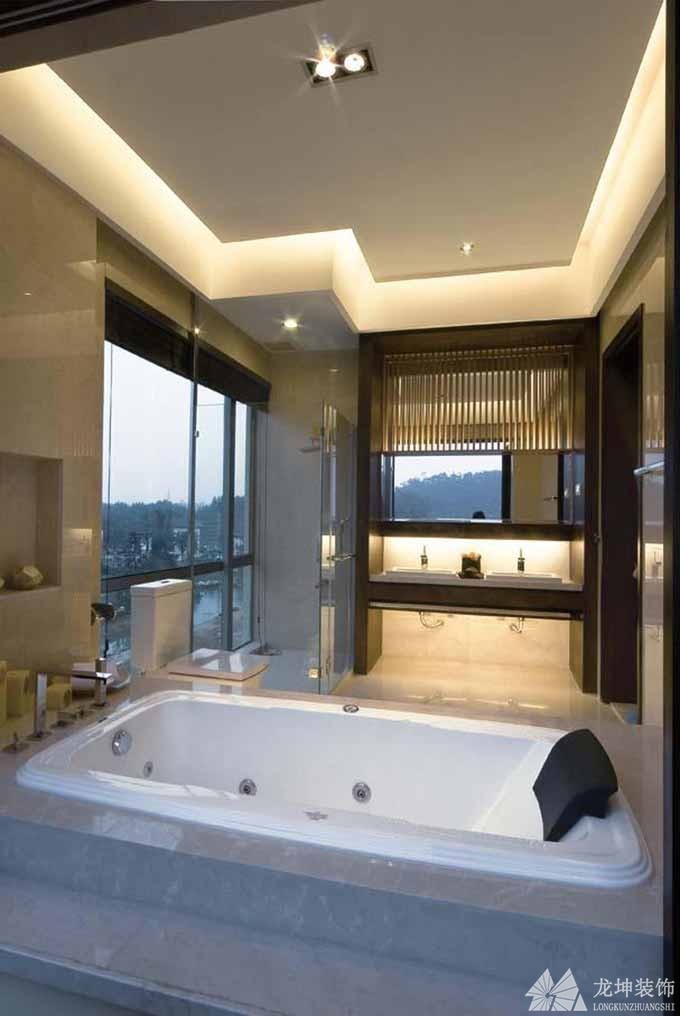 文雅艺术中式风格300平米别墅卫生间浴室柜装修效果图