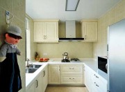 纯净雅致田园风格70平米小户型厨房橱柜装修效果图