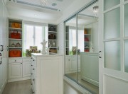 现代水色田园风格90平米二居室厨房橱柜装修效果图