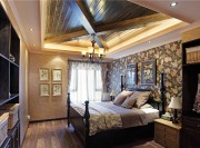 清新雅致田园风格90平米二居室卧室吊顶装修效果图