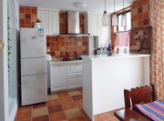 温馨淡雅田园风格80平米二居室厨房橱柜装修效果图