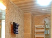 粉色系田园风格100平米二居室卫生间浴室柜装修效果图