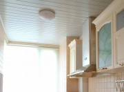 粉色系田园风格100平米二居室厨房橱柜装修效果图