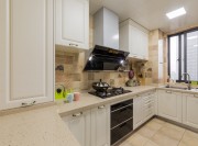 欧式雅致田园风格120平米三居室厨房橱柜装修效果图