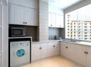 宁静温馨田园风格90平米二居室厨房橱柜装修效果图