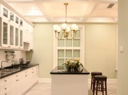 清新温暖田园风格85平米二居室厨房橱柜装修效果图
