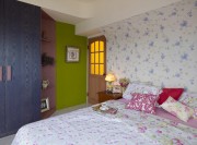 紫色浪漫田园风格85平米二居室卧室衣柜装修效果图