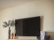 清爽海面北欧风格90平米二居室卧室电视背景墙装修效果图