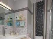 灰白色调地中海风格100平米二居室卫生间浴室柜装修效果图