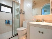 清爽淡雅地中海风格90平米二居室卫生间浴室柜装修效果图
