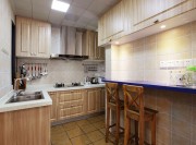 精致唯美地中海风格100平米二居室厨房橱柜装修效果图