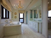 法式清新田园风格200平米别墅卫生间浴室柜装修效果图