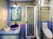 温馨梦幻地中海风格95平米二居室卫生间浴室柜装修效果图