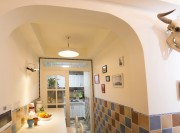 彩色雅致地中海风格140平米三居室餐厅吊顶装修效果图