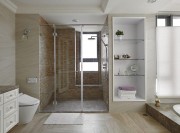 清新现代简约风格110平米三居室卫生间浴室柜装修效果图