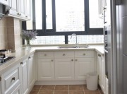 清新现代简约风格110平米三居室厨房橱柜装修效果图