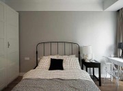 清淡时尚美式风格120平米三居室卧室背景墙装修效果图