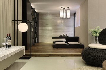 现代简约欧式风格复式loft150平三居室装修效果图