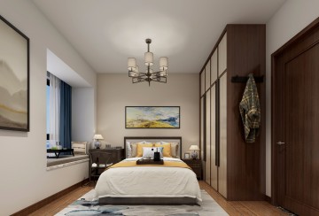 新中式风格140平四居室装修效果图